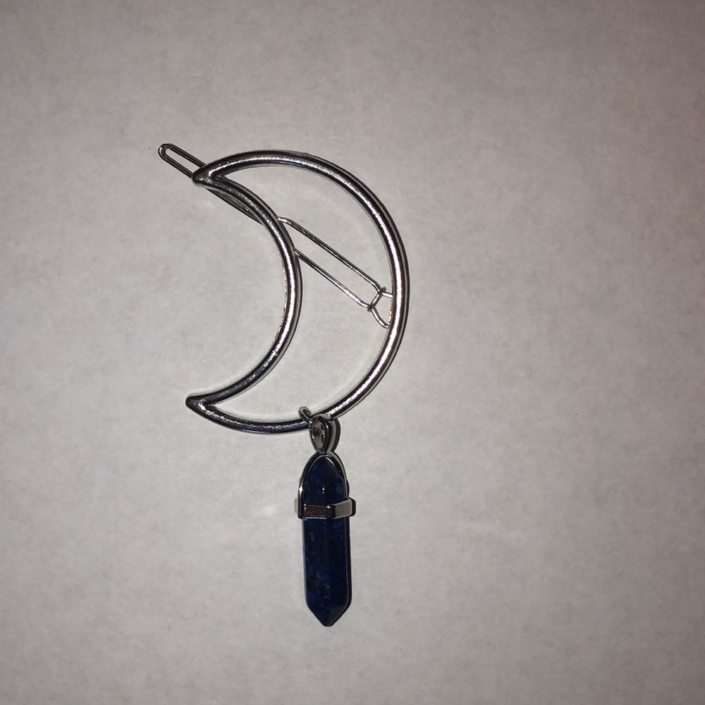 LAST CHANCE Moon with crystal pin